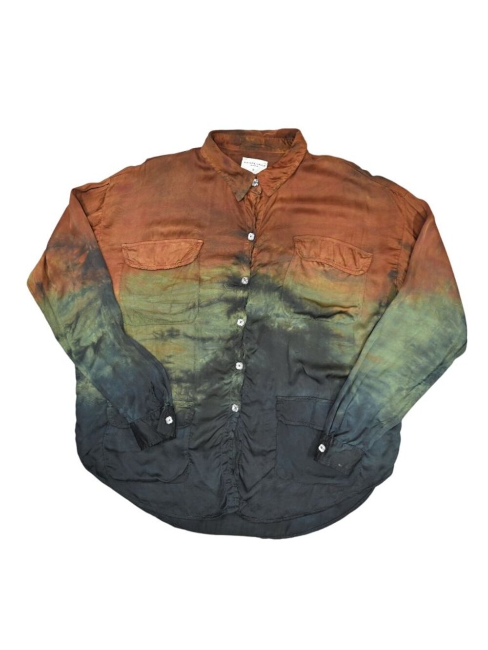 Vintage Souls Button Front Monaco Blouse in Desert